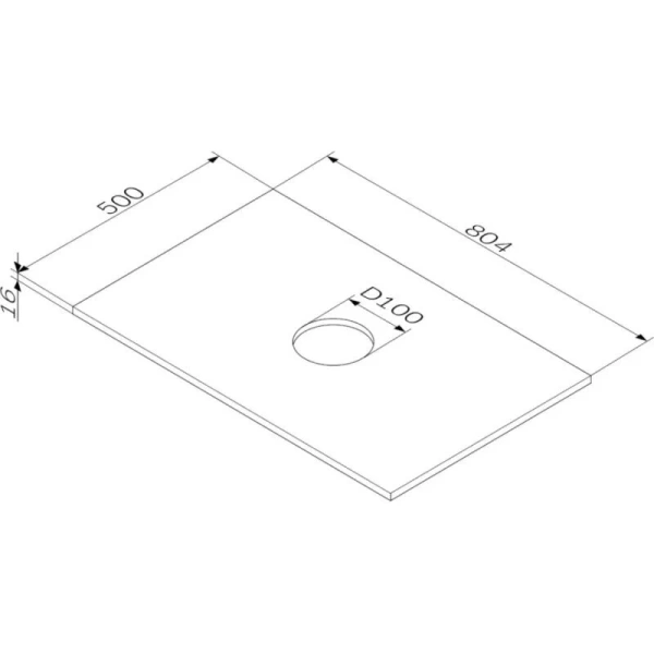 Столешница Am.Pm Func M8FST080 80 см прямоугольная (детальная фотография), в наличии