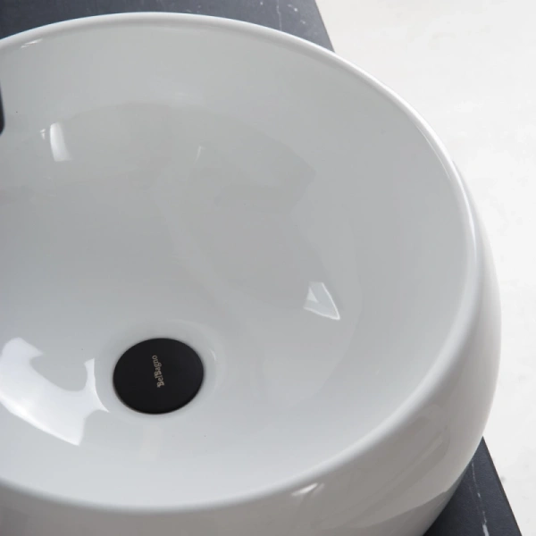 Раковина BelBagno 40 см белая BB1065 (детальная фотография), накладные (на столешницу), пристенные