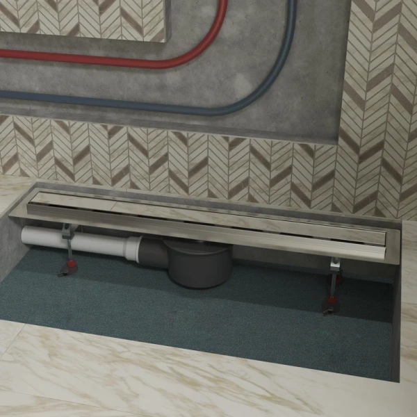 Основа для плитки Tece TECEdrainlinе 85 см из нержавеющей стали 600972 (детальная фотография), другие