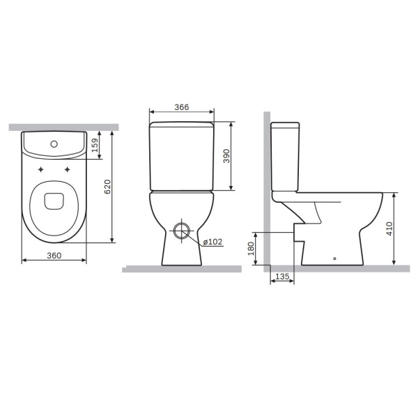 Схема (детальная фотография), с нижним подводом воды