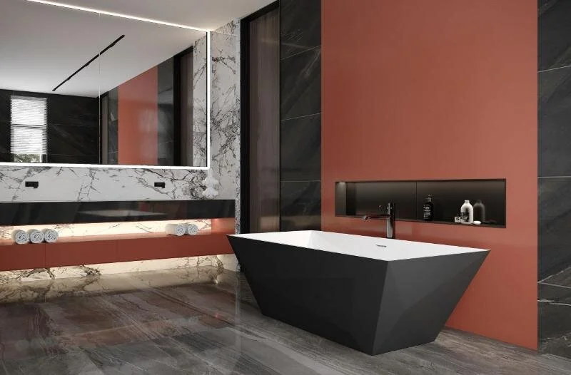 Ванна из искусственного камня Belux Триумф Тр-1700, 4810924280961, 170 x 80 см, черный (детальная фотография), без гидромассажа