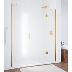 Душевая дверь профиль золотой стекло сатин Vegas-glass