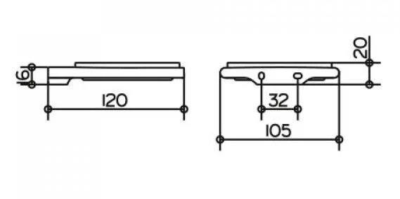 Мыльница для ванной Keuco Edition 400   11555 019000 (детальная фотография), современные, hi-tech