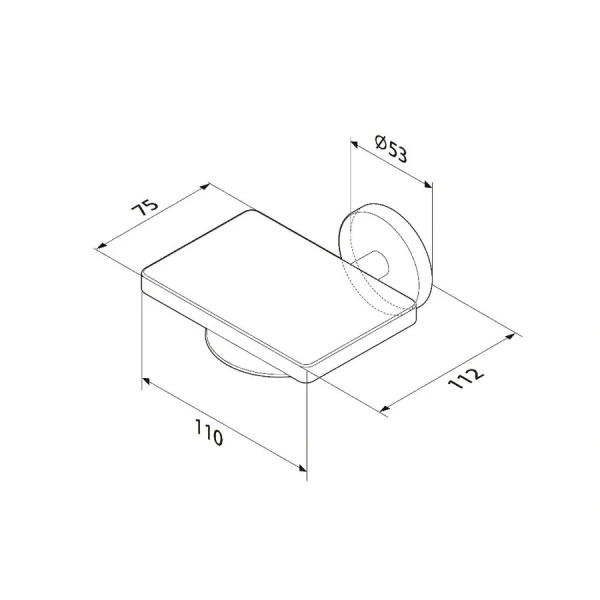 Мыльница Am.Pm X-Joy хром A85A34200 (детальная фотография), современные, hi-tech
