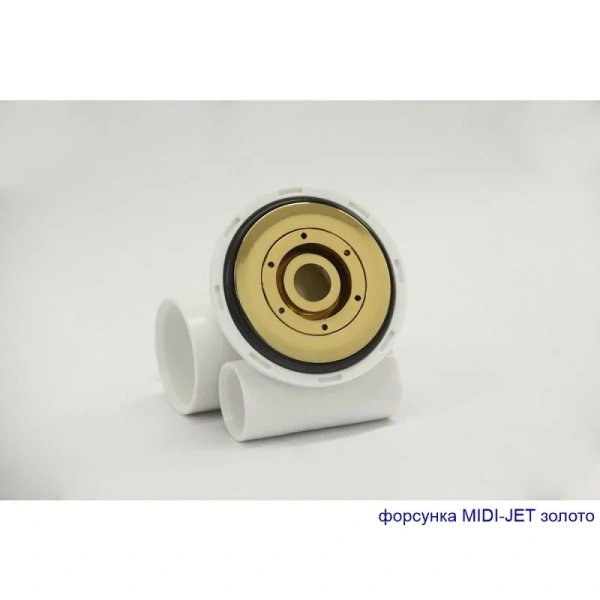 Ванна гидромассажная Whitecross Palace 0104.170075.100.SOFT.GL, 170 x 75 см, форсунки золото (детальная фотография), приставные, встраиваемые