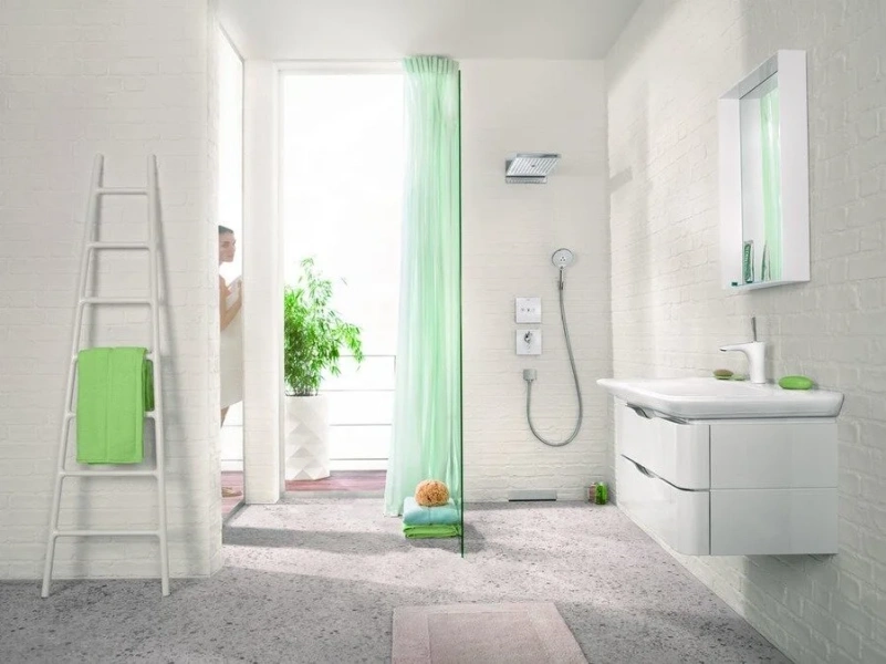 Смеситель для раковины Hansgrohe PuraVida белый/хром 15075400 (детальная фотография), на раковину