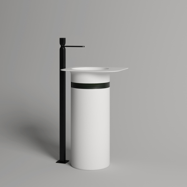 Раковина напольная Salini Ninfea 01 54,5 см белая 130221M (детальная фотография), современные, hi-tech