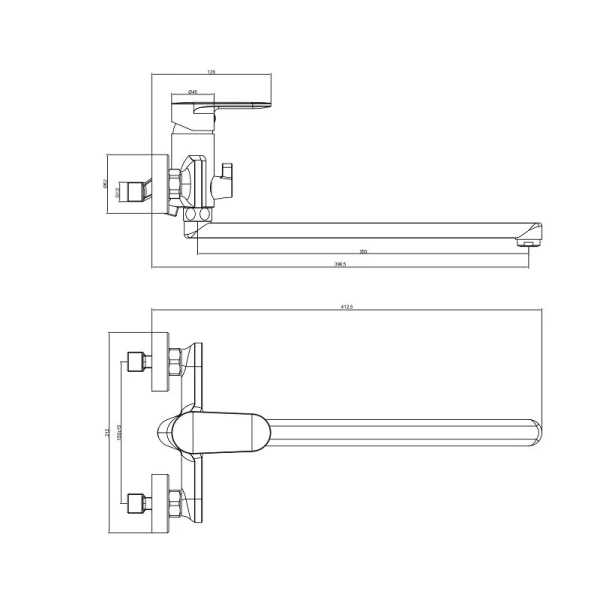 Душевой комплект Акватек Ника черный матовый AQ1833MB (детальная фотография), душевые комплекты, наборы