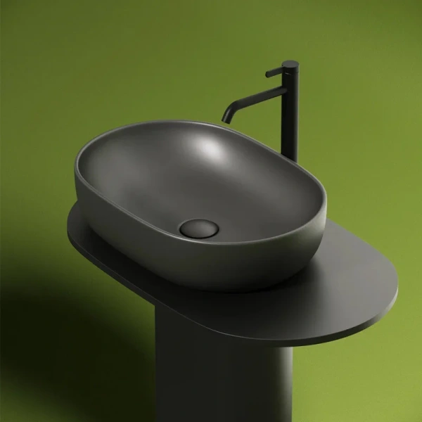 Раковина Ceramica Nova Element 60 см темный антрацит CN6047MDH (детальная фотография), 60 см