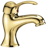 Смеситель для раковины Cezares Lira с донным клапаном, золото