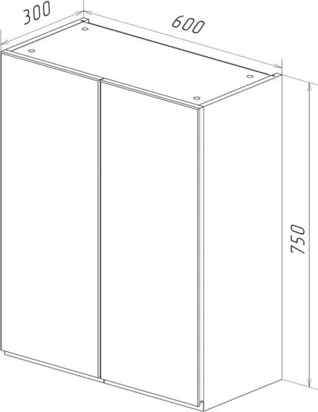 Шкаф подвесной Lemark Veon 60 см белый глянец LM01V60SH (детальная фотография), подвесные