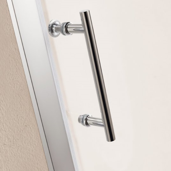 Душевой уголок Cezares Eco 100x80 см стекло прозрачное ECO-O-RH-2-100/80-C-Cr (детальная фотография), со средним поддоном