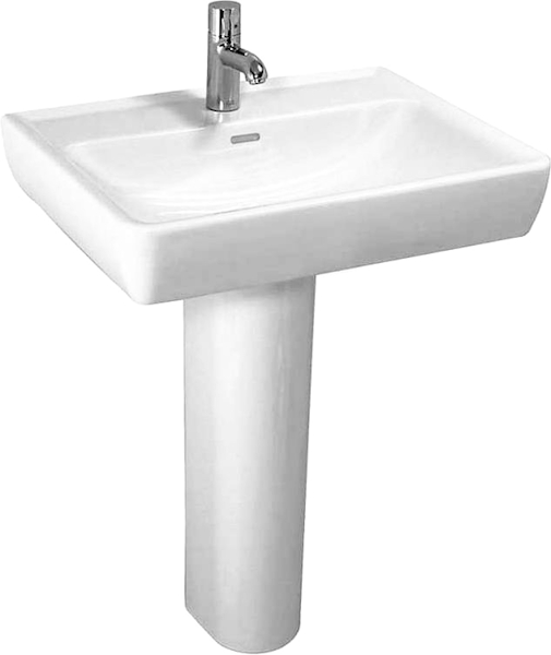 Раковина Laufen Pro 65 см с 1 отверстием для смесителя 8.1895.3.000.104.1 (детальная фотография), белые