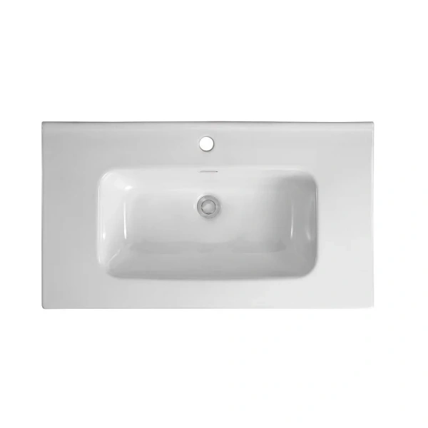 Тумба с раковиной подвесная Акватек Вега 80 см белый матовый AQ77080-MW (детальная фотография), белая