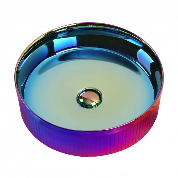 Раковина Abber Bequem 41 см хамелеон AC2114Regen (детальная фотография), в форме чаши, круглой формы