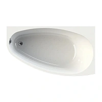 Акриловая ванна Радомир Орсини 1-01-2-2-1-032К, 160 х 90 см, правая, каркас, фронтальный экран, сифон, слив-перелив автомат в комплекте, белая/хром