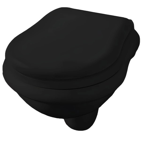 Унитаз подвесной Kerasan Retro черный глянцевый 101504 nero (детальная фотография)