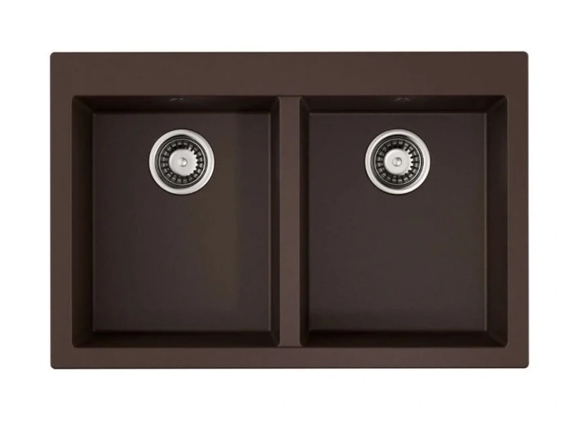 Мойка для кухни Omoikiri Bosen 80-2-DC 80 см темный шоколад 4993840 (детальная фотография)