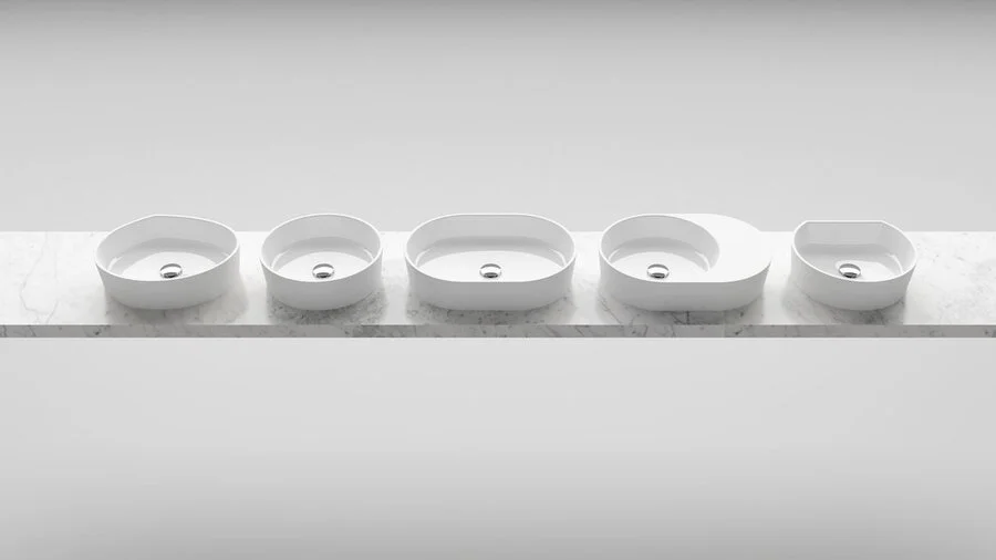 Раковина накладная Ravak Moon 2 XJN01300002 (детальная фотография), из камня