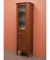 Шкаф-пенал, петли слева, цвет орех матовый, фурнитура бронза, La Beaute Nora