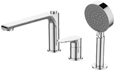Смеситель на борт ванны BelBagno Ancona с ручным выдвижным душем