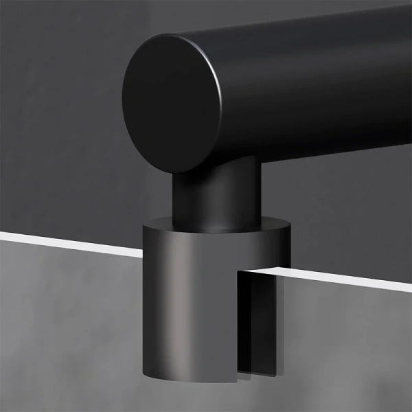 Душевая перегородка Am.Pm X-Joy 90 см профиль черный W94UWI-90-F1-BTE (детальная фотография), прозрачные