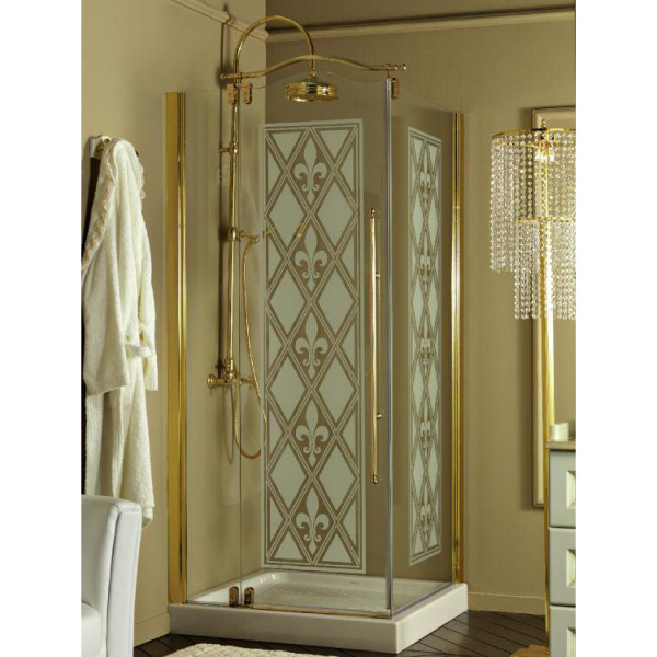 Душевой уголок, профиль бронза, Eurodesign BOX-DOC-A80-SX-BR (детальная фотография)