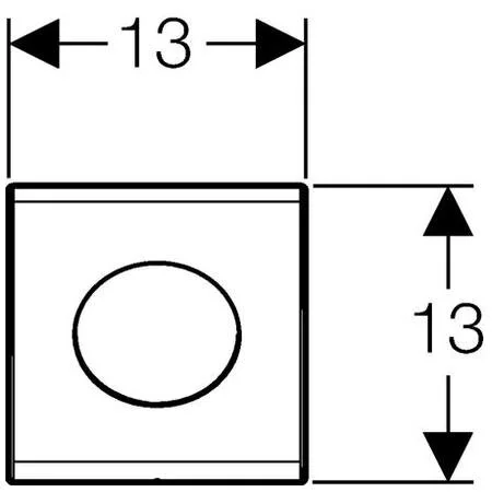 Клавиша смыва Geberit Sigma 10 хром глянцевый 116.031.21.5 (детальная фотография), слив стандартный с одной клавишей