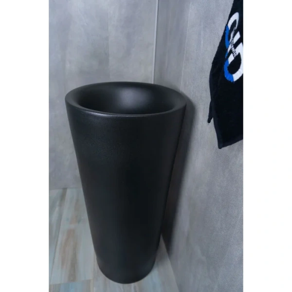 Раковина напольная GID Autonomo Nb130bg 40 см черный графит 81110 (детальная фотография), 40 см