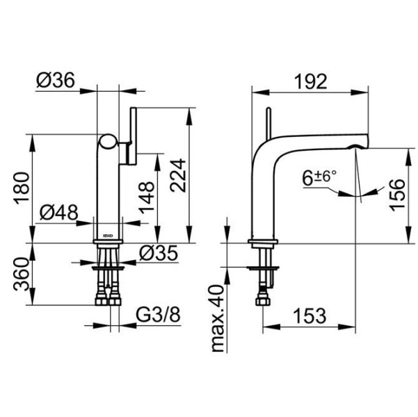 Схема (детальная фотография), для раковины