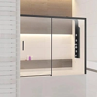 Шторка для ванны RGW Screens SC-45-B 180х150 см профиль черный