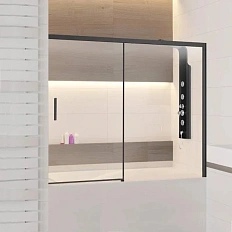 Шторка для ванны RGW Screens SC-45-B 180х150 см профиль черный