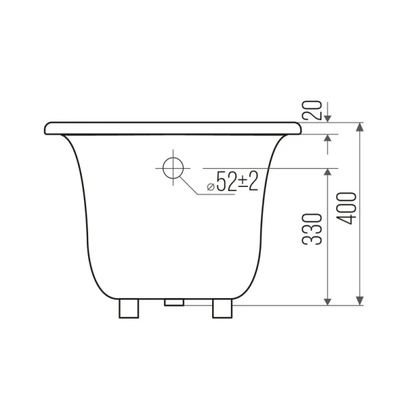 Ванна чугунная Goldman Classic CL13070 130 x 70 см, цвет белый (детальная фотография), прямоугольные