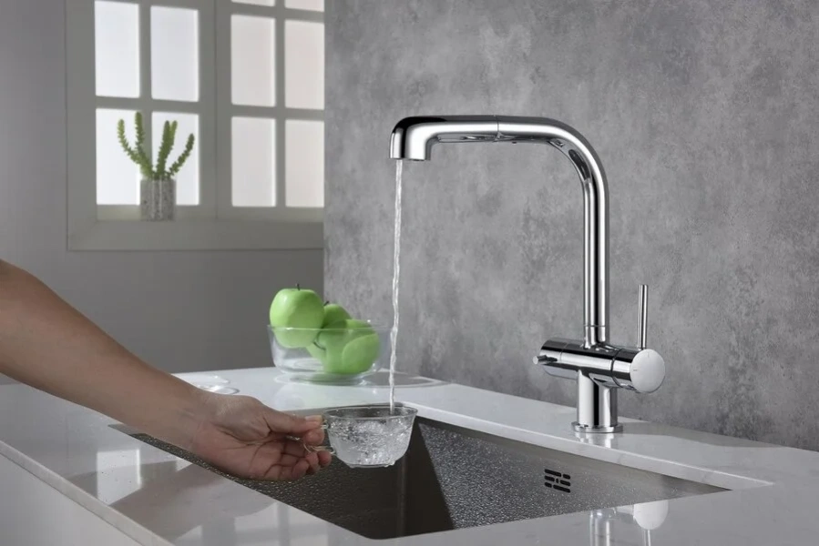 Смеситель для питьевой воды Timo Saona хром 2346/00FL (детальная фотография), на мойку, на столешницу