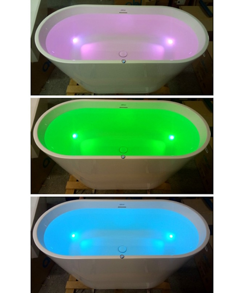 Ванна акриловая Abber 140x70 см овальная AB9203-1.4 LED (детальная фотография), современныe, hi-tech