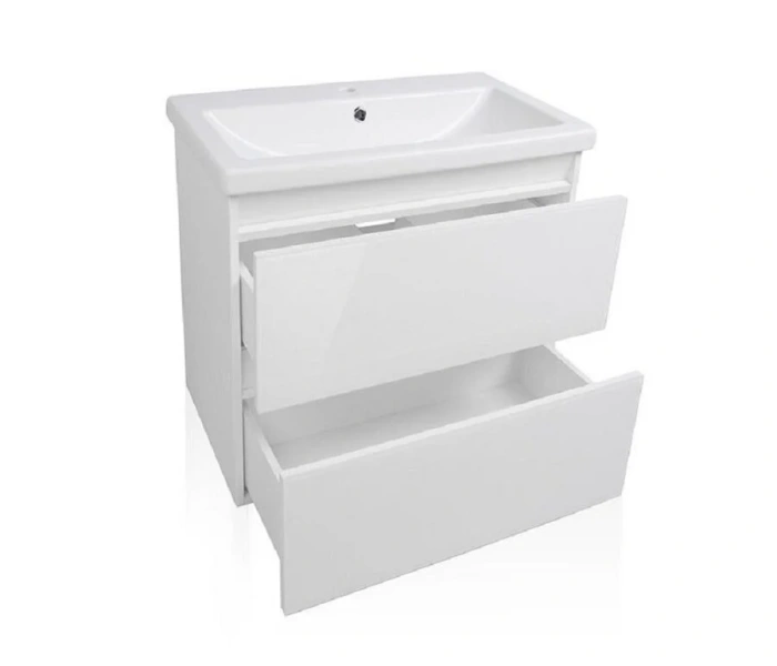 Тумба под раковину подвесная Style Line Даймонд 66 см белая СС-00000498 (детальная фотография), подвесная, пристенная