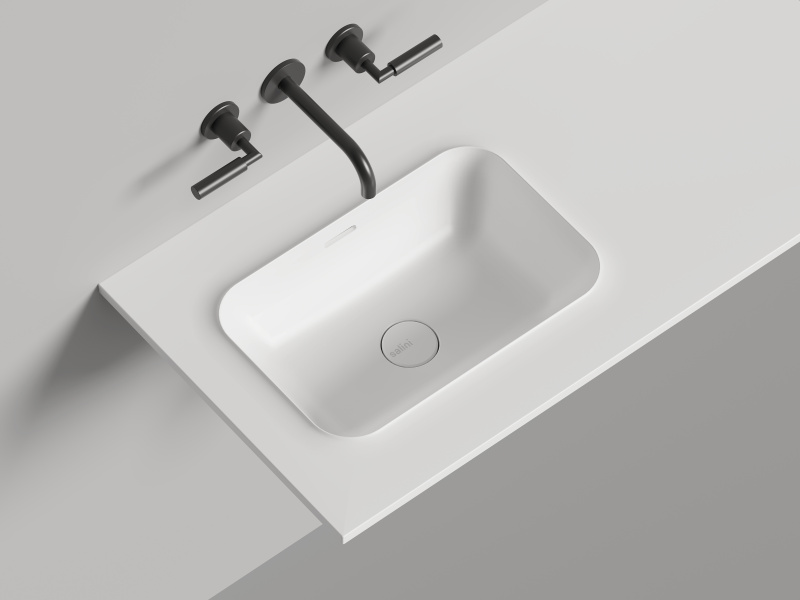 Раковина Salini Onda Edge Round 200 см белый матовый 14022051MN (детальная фотография), белые