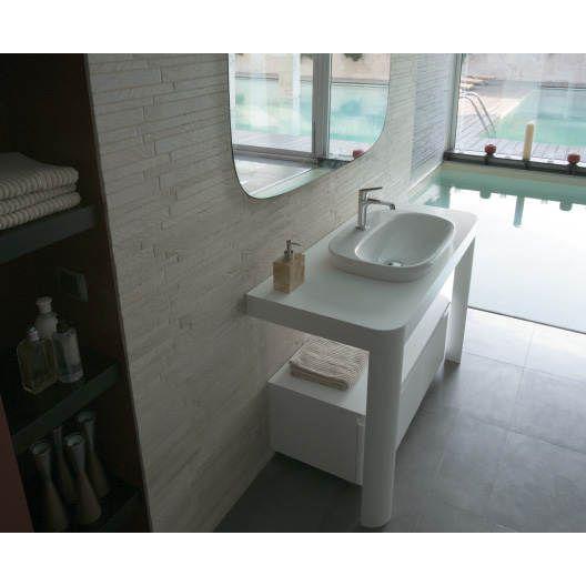 Раковина полувстраиваемая Globo Genesis GE040 GE040.BI (детальная фотография), встраиваемые (в столешницу), накладные (на столешницу)