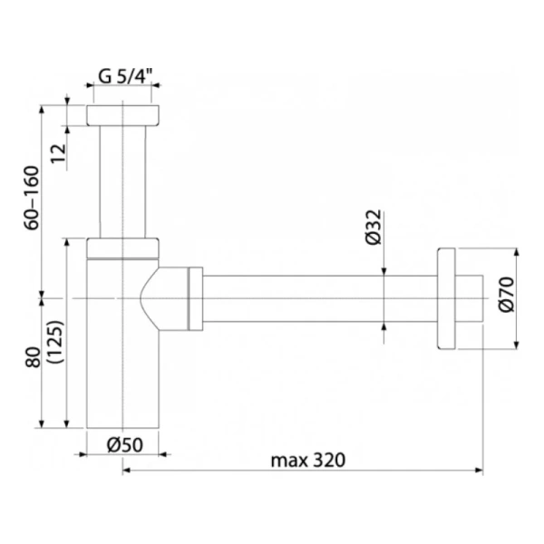 Сифон для раковины Boheme графит глянцевый 609-SGM (детальная фотография), другие