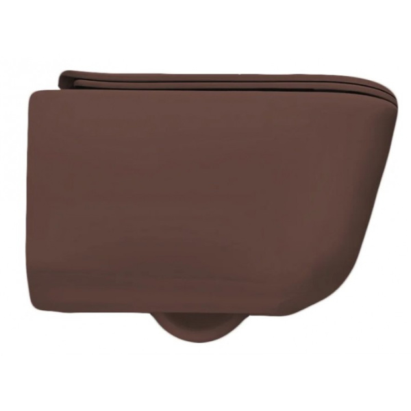 Унитаз подвесной Kerasan Tribeca borgogna matt 511475 (детальная фотография), подвесные, встраиваемые