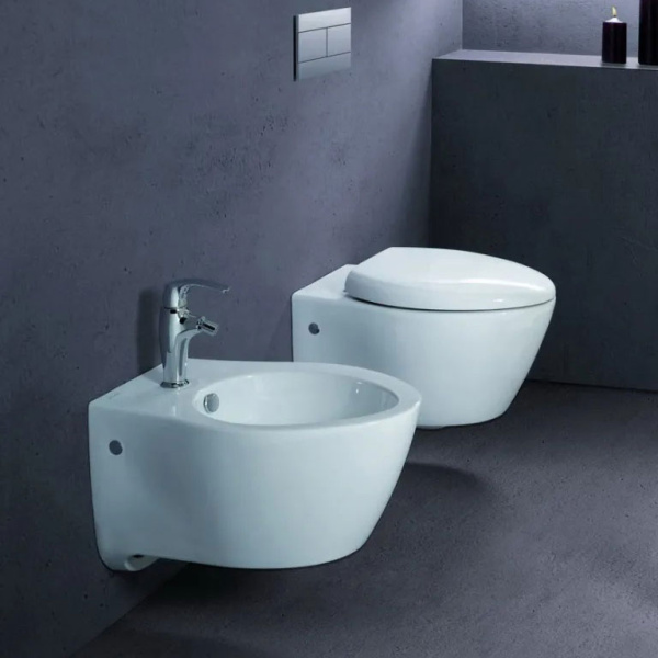 Унитаз подвесной Jacob Delafon Via белый, удлиненный E1744-00 (детальная фотография), подвесные, встраиваемые