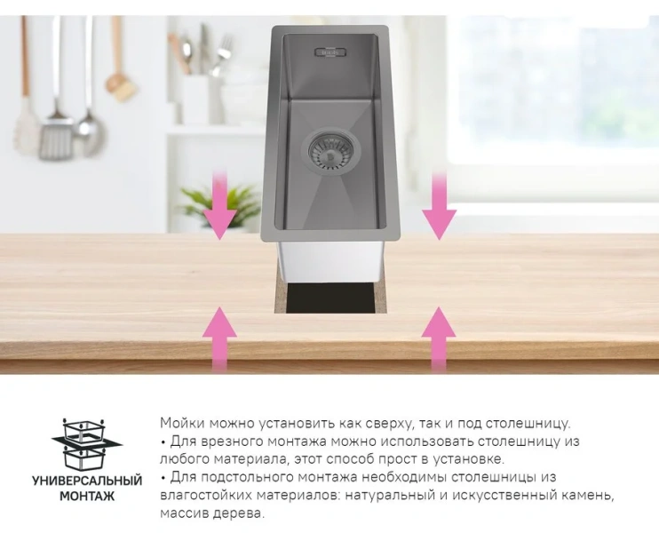 Мойка для кухни IDDIS Edifice 21 см графит EDI21G0i77 (детальная фотография), нет в наличии