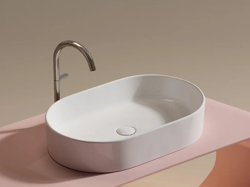 Раковина Ceramica Nova Element 60 см накладная белая CN6048 (детальная фотография), белые