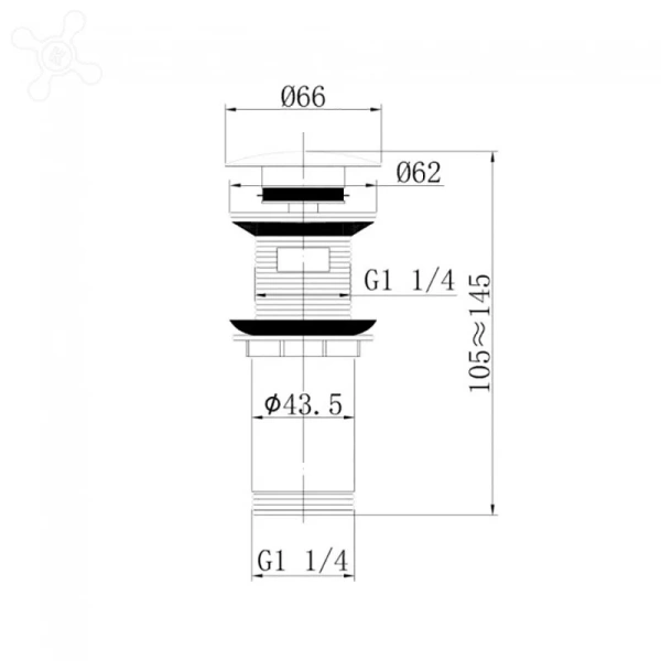 Донный клапан Abber Bequem золото матовое AF0010G (детальная фотография), в наличии
