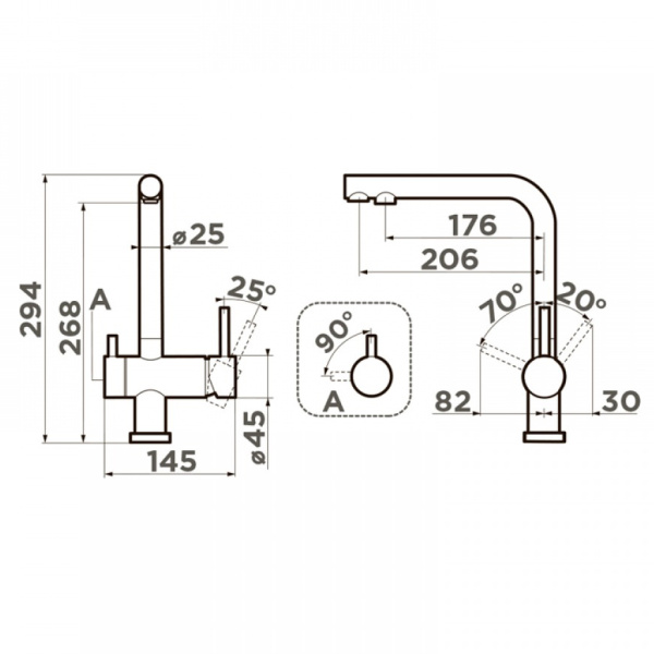 Схема (детальная фотография), для кухни, для питьевой воды с фильтром