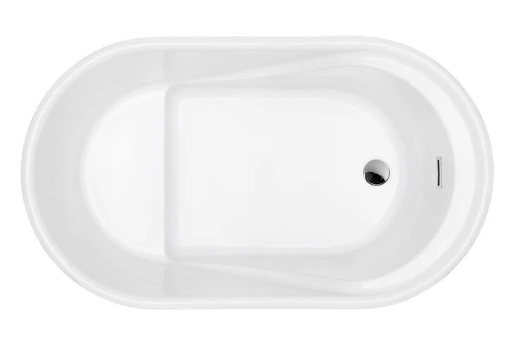 Акриловая ванна Abber 130х75 см отдельностоящая AB9277 (детальная фотография), без гидромассажа, маленькие