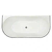 Ванна акриловая Royal Bath Nero RB611902BL-GR, 150 x 75 см, цвет белый/черный