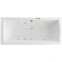Ванна гидромассажная Excellent Aquaria Lux Soft 180 x 80 см, белый/золото, WAEX.AQU18.SOFT.GL