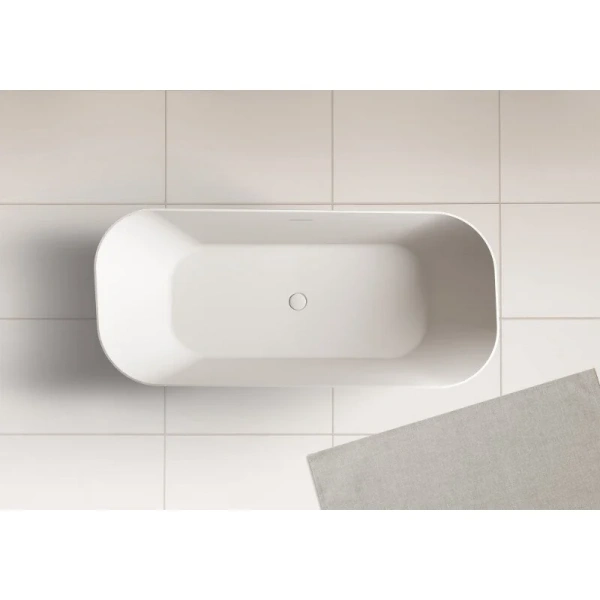 Ванна из искусственного камня Abber Stein 170x75 см отдельностоящая AS9609 (детальная фотография), современныe, hi-tech