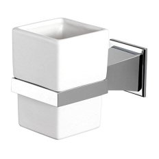 Стакан для ванной, цвет белый, фурнитура хром, Devon&Devon Time